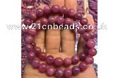 CGB2501 7.5 inches 7mm round ruby gemstone beaded bracelets