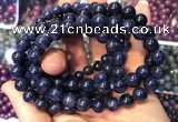 CGB2536 7.5 inches 11mm round sapphire gemstone beaded bracelets