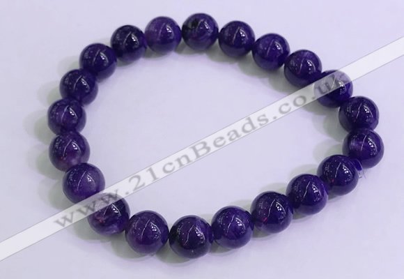 CGB2562 7.5 inches 9mm round charoite gemstone beaded bracelets