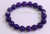 CGB2563 7.5 inches 10mm round charoite gemstone beaded bracelets