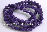 CGB2570 7.5 inches 8mm round charoite gemstone beaded bracelets