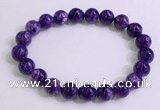 CGB2571 7.5 inches 9mm round charoite gemstone beaded bracelets