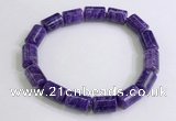 CGB2577 7.5 inches 8*12mm tube charoite gemstone bracelet