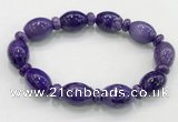 CGB2578 7.5 inches 13*17mm rice charoite gemstone bracelet