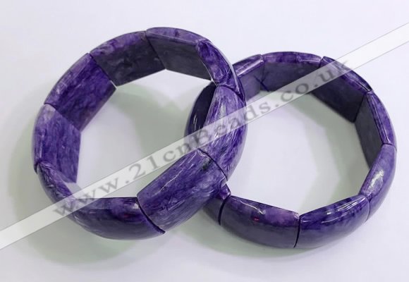 CGB2582 7.5 inches 20*25mm charoite gemstone bracelet