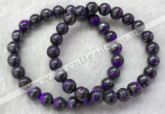 CGB2610 7.5 inches 8mm round natural sugilite beaded bracelets