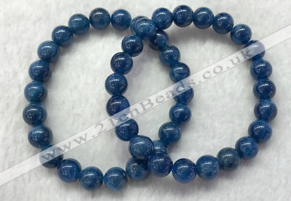 CGB2624 7.5 inches 8mm round natural apatite beaded bracelets