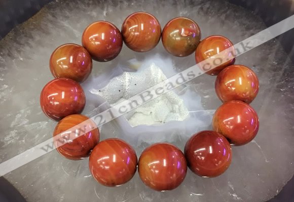 CGB3011 7.5 inches 20mm round agate bracelet wholesale