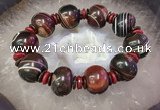 CGB3014 7.5 inches 13*20mm - 16*22mm rondelle agate bracelet