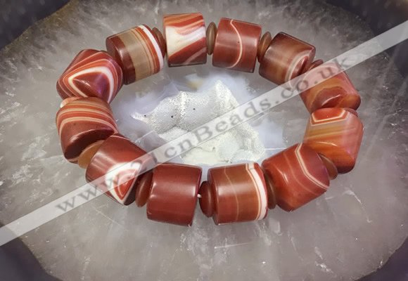 CGB3016 7.5 inches 13*16mm - 15*19mm tube agate bracelet