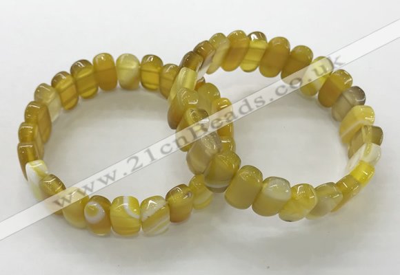 CGB3101 7.5 inches 8*15mm oval agate gemstone bracelets