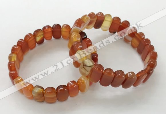 CGB3104 7.5 inches 8*15mm oval agate gemstone bracelets