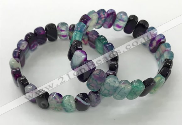 CGB3108 7.5 inches 8*15mm oval agate gemstone bracelets