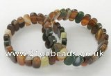 CGB3110 7.5 inches 8*15mm oval agate gemstone bracelets