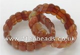 CGB3126 7.5 inches 10*20mm faceted oval agate bracelets