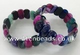 CGB3132 7.5 inches 10*20mm faceted oval agate bracelets