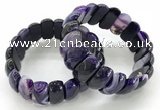 CGB3141 7.5 inches 11*23mm faceted oval agate bracelets