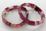 CGB3168 7.5 inches 12*15mm rectangle agate bracelets wholesale