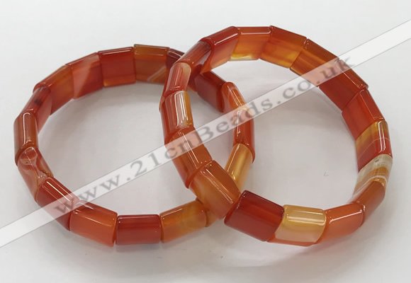 CGB3169 7.5 inches 12*15mm rectangle agate bracelets wholesale