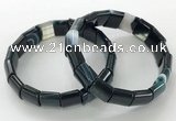 CGB3174 7.5 inches 12*15mm rectangle agate bracelets wholesale