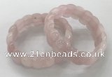 CGB3221 7.5 inches 12*20mm oval rose quartz bracelets