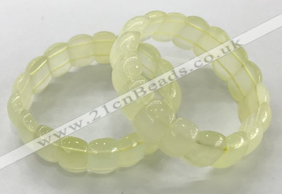 CGB3222 7.5 inches 12*20mm oval lemon quartz bracelets