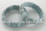 CGB3223 7.5 inches 12*20mm oval imitation aquamarine bracelets