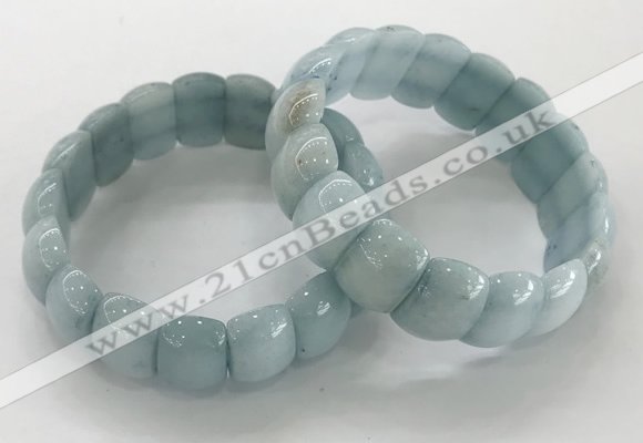 CGB3223 7.5 inches 12*20mm oval imitation aquamarine bracelets