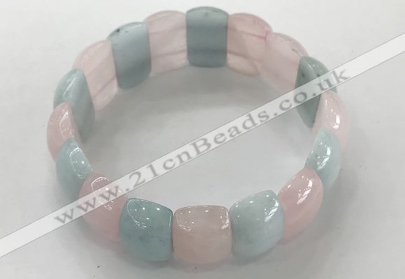 CGB3224 7.5 inches 12*20mm oval mixed gemstone bracelets