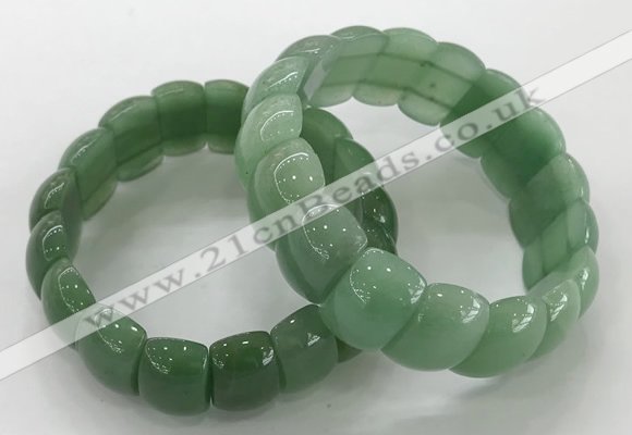 CGB3231 7.5 inches 12*20mm oval green aventurine bracelets