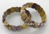 CGB3234 7.5 inches 12*20mm oval mookaite gemstone bracelets