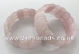 CGB3240 7.5 inches 12*25mm oval rose quartz bracelets