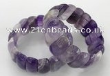 CGB3241 7.5 inches 12*25mm oval amethyst gemstone bracelets