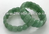 CGB3257 7.5 inches 12*25mm oval green aventurine bracelets