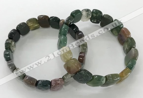 CGB3269 7.5 inches 10*15mm faceted marquise Indian agate bracelets