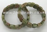 CGB3270 7.5 inches 10*15mm faceted marquise unakite bracelets