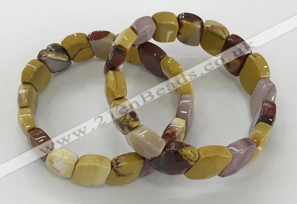 CGB3271 7.5 inches 10*15mm faceted marquise mookaite bracelets