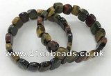 CGB3272 7.5 inches 10*15mm faceted marquise mixed tiger eye bracelets