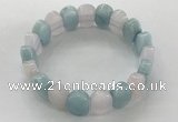 CGB3283 7.5 inches 10*15mm faceted oval mixed gemstone bracelets