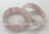 CGB3291 7.5 inches 10*20mm faceted oval rose quartz bracelets