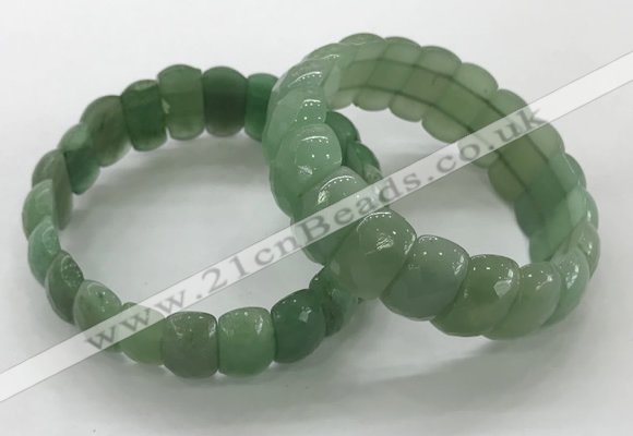 CGB3297 7.5 inches 10*20mm faceted oval green aventurine bracelets