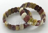 CGB3299 7.5 inches 10*20mm faceted oval mookaite bracelets