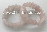 CGB3310 7.5 inches 10*20mm faceted oval rose quartz bracelets