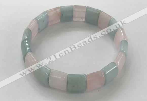 CGB3332 7.5 inches 10*15mm rectangle mixed gemstone bracelets