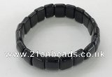 CGB3335 7.5 inches 10*15mm rectangle black agate bracelets