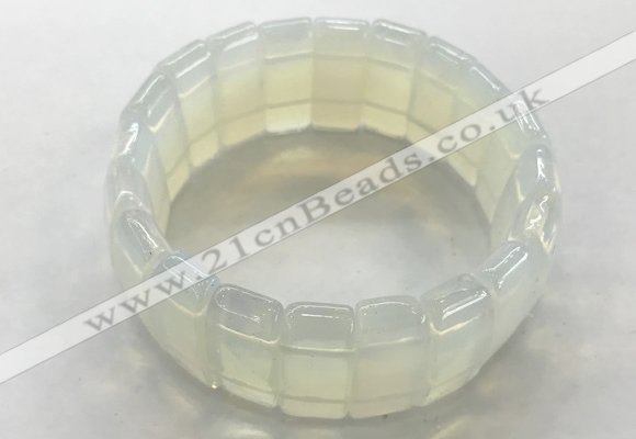 CGB3348 7.5 inches 11*23mm faceted rectangle opal bracelets