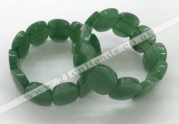 CGB3351 7.5 inches 19*25mm faceted oval green aventurine bracelets