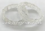 CGB3360 7.5 inches 10*15mm oval white crystal bracelets