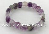 CGB3368 7.5 inches 10*15mm oval fluorite gemstone bracelets