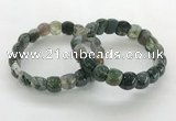 CGB3374 7.5 inches 10*15mm oval moss agate bracelets